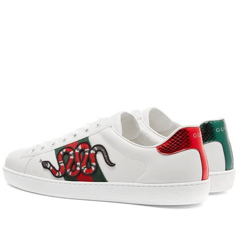 gucci ace sneakers top down|Gucci ace metallic snakeskin sneakers.